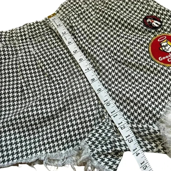 Rare - One of a Kind Vintage - Houndstooth Denim Cutoffs - Picture 5 of 11
